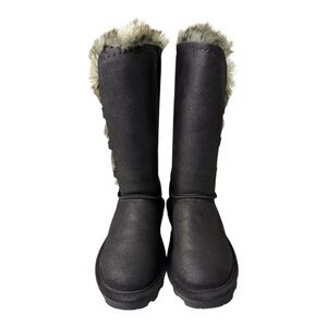 Bearpaw Krista Faux Fur Tall Boots | Women’s Size 5 | Black